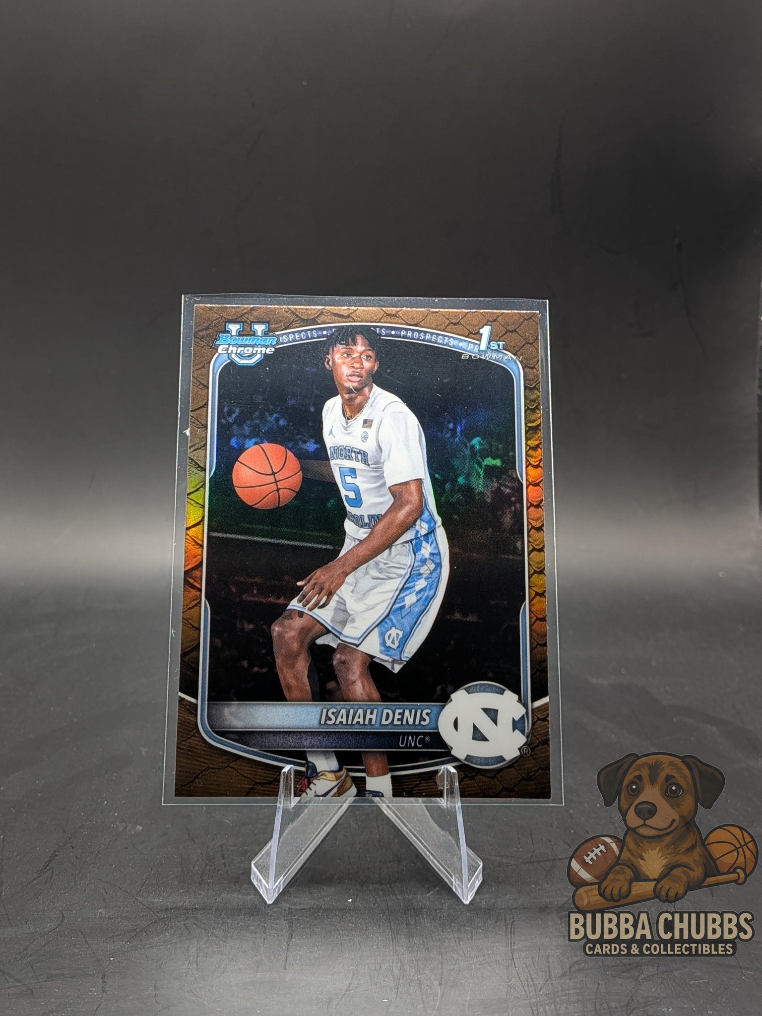 2025-26 Bowman Chrome Reptilian 1st Prospect Isaiah Denis #BCP-49