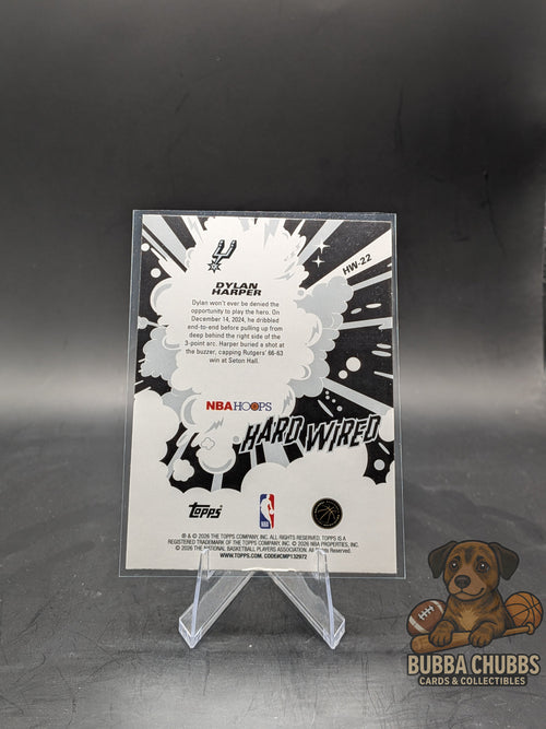 2025-26 Topps NBA Hoops Hard Wired Dylan Harper #HW-22