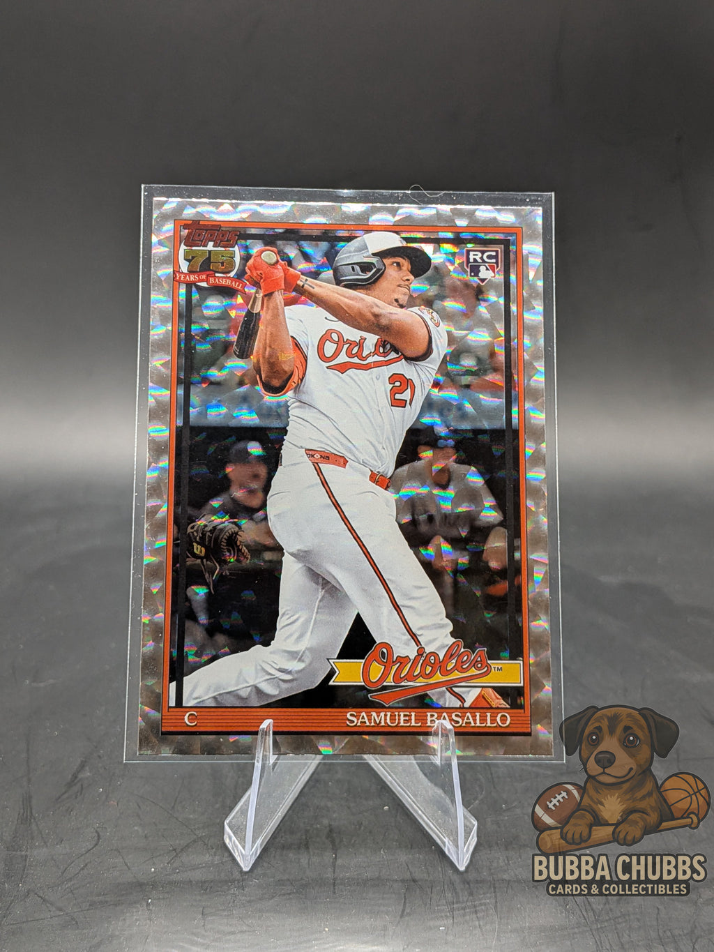2026 Topps Series 1 Crackle Foil 1991 Topps RC Samuel Basallo #T91-20