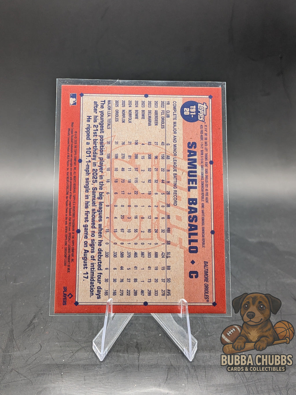 2026 Topps Series 1 Crackle Foil 1991 Topps RC Samuel Basallo #T91-20