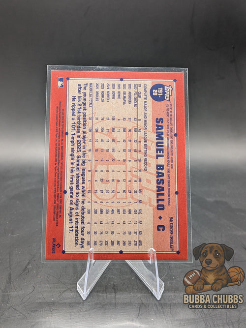 2026 Topps Series 1 Crackle Foil 1991 Topps RC Samuel Basallo #T91-20