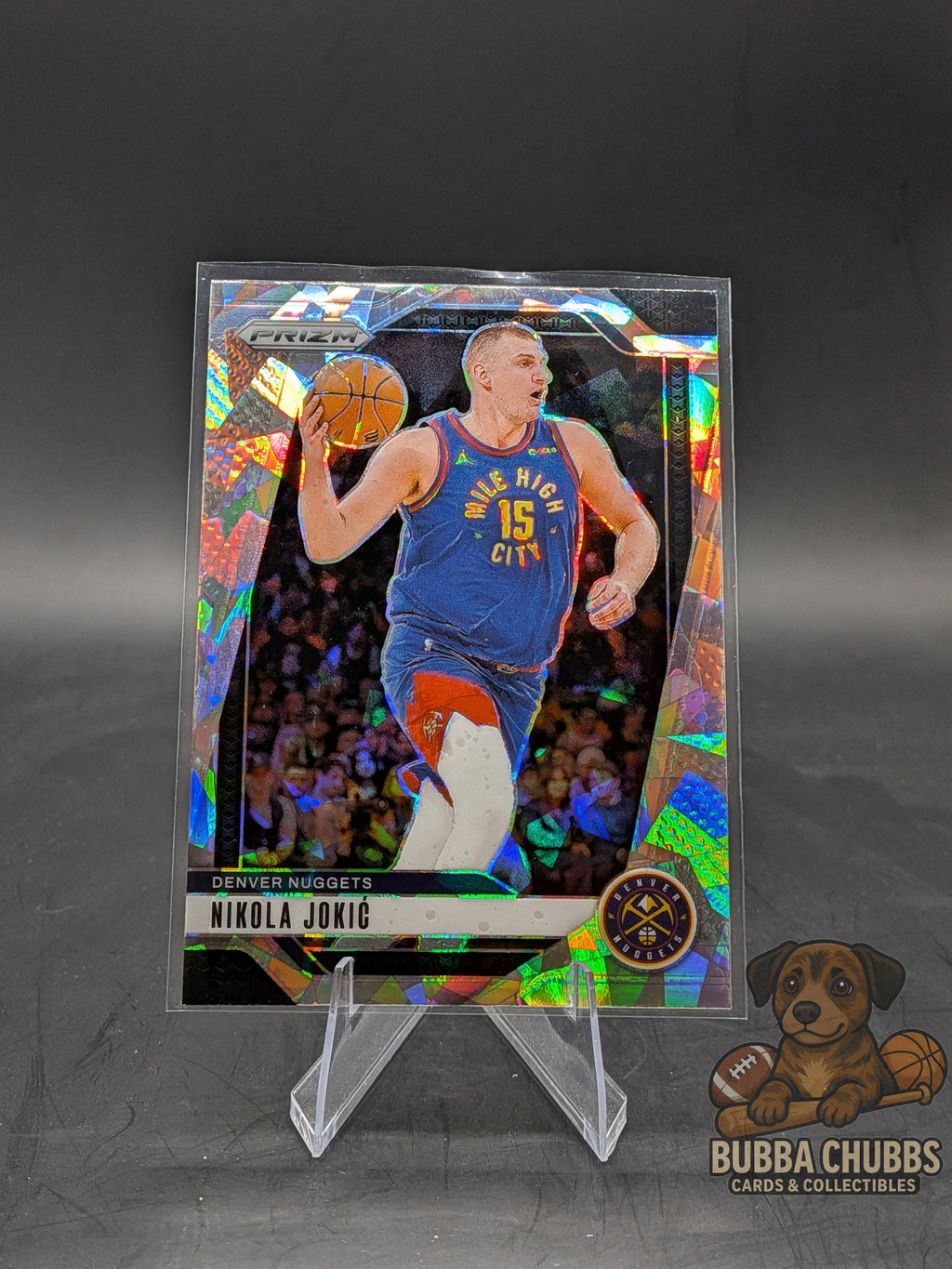 2024-25 Panini Prizm Silver Cracked Ice Nikola Jokic #129