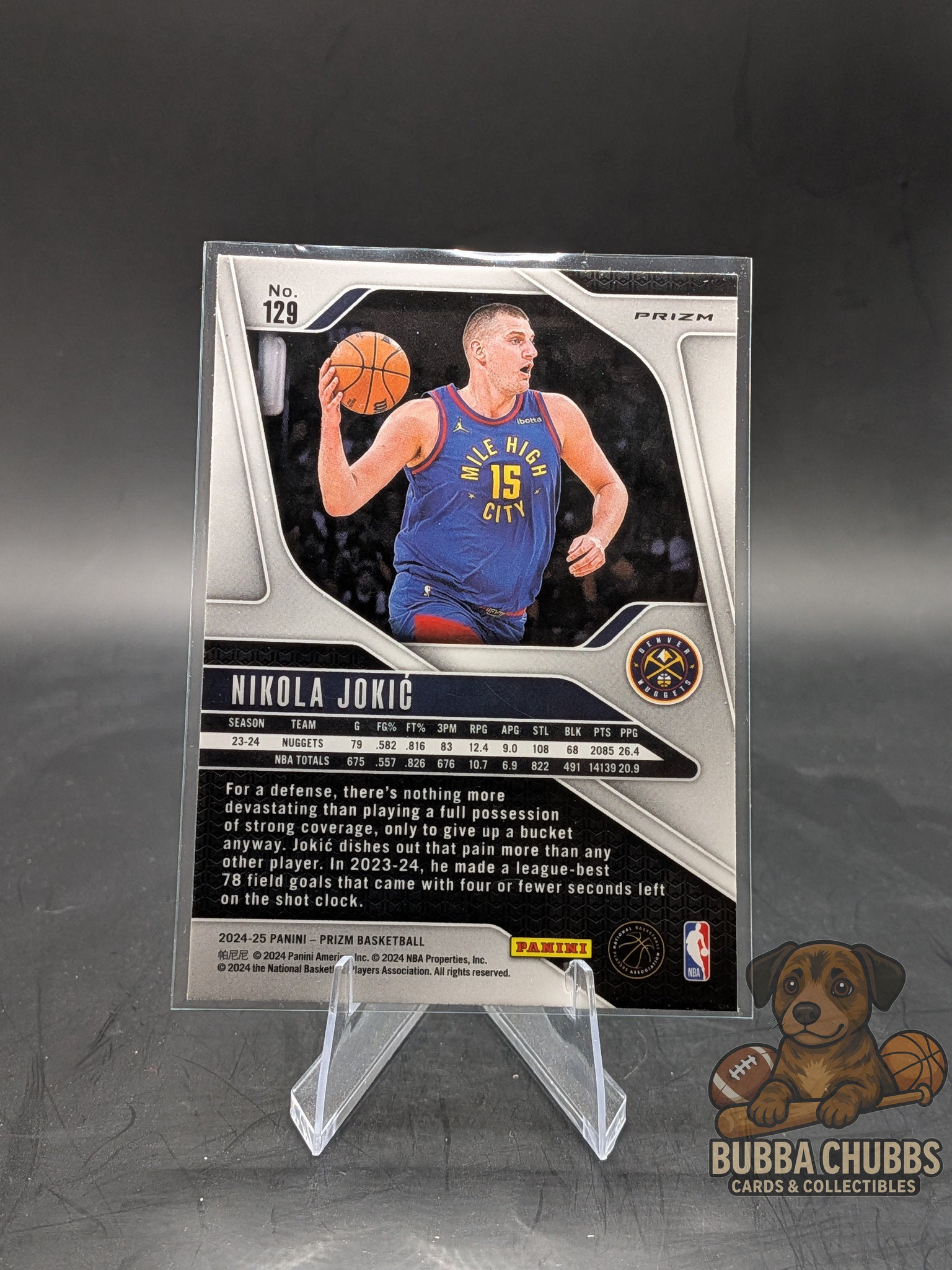 2024-25 Panini Prizm Silver Cracked Ice Nikola Jokic #129