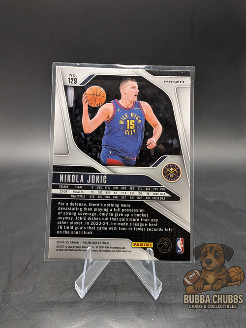 2024-25 Panini Prizm Silver Cracked Ice Nikola Jokic #129