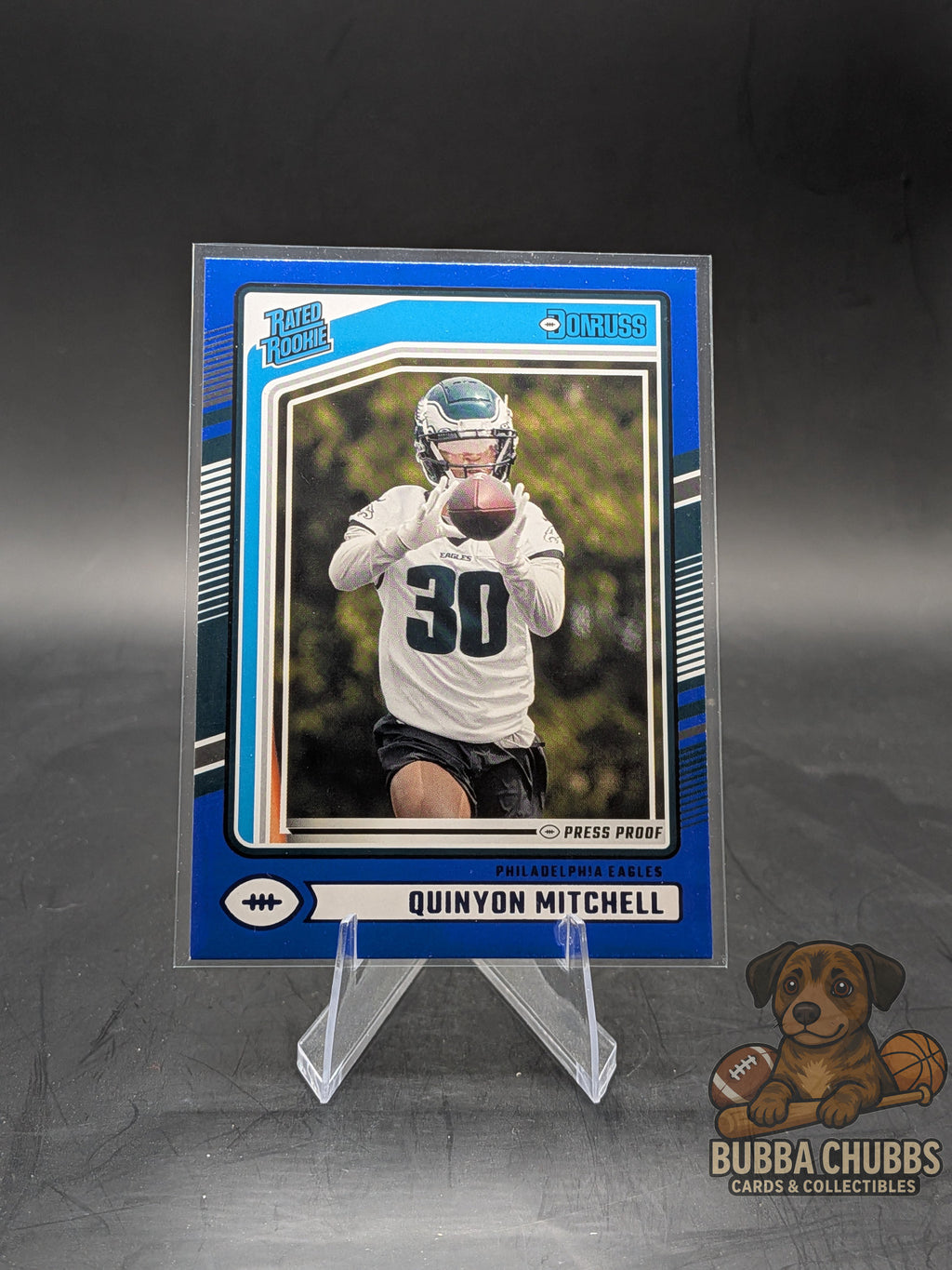 2025 Donruss Panini Rated Rookie Blue Press Proof Quinyon Mitchell #361