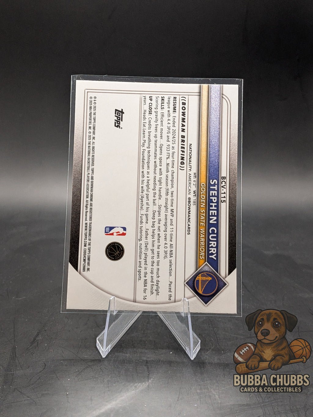 2025-26 Bowman Chrome Reptilian Stephen Curry #BCV-115