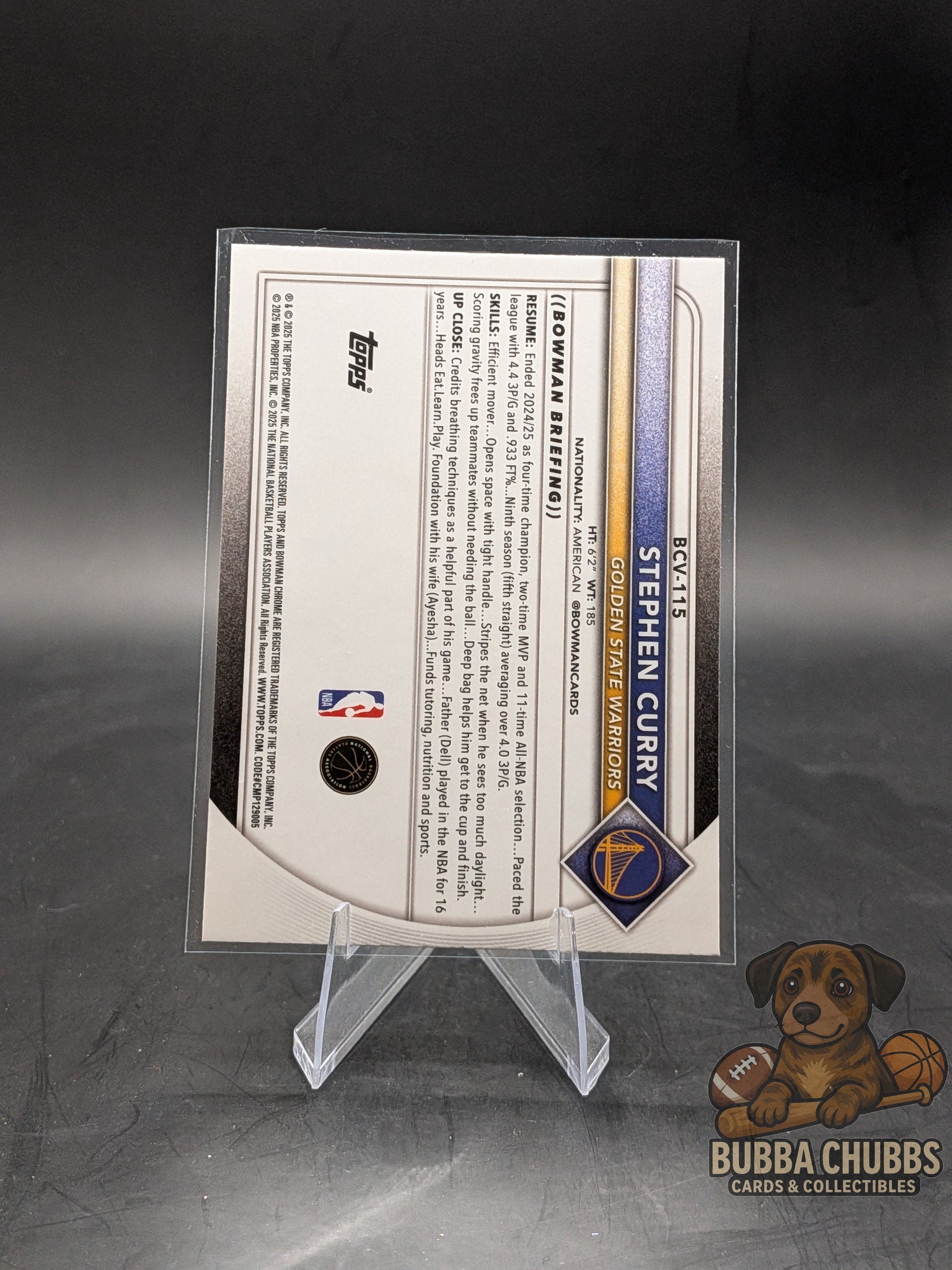 2025-26 Bowman Chrome Reptilian Stephen Curry #BCV-115