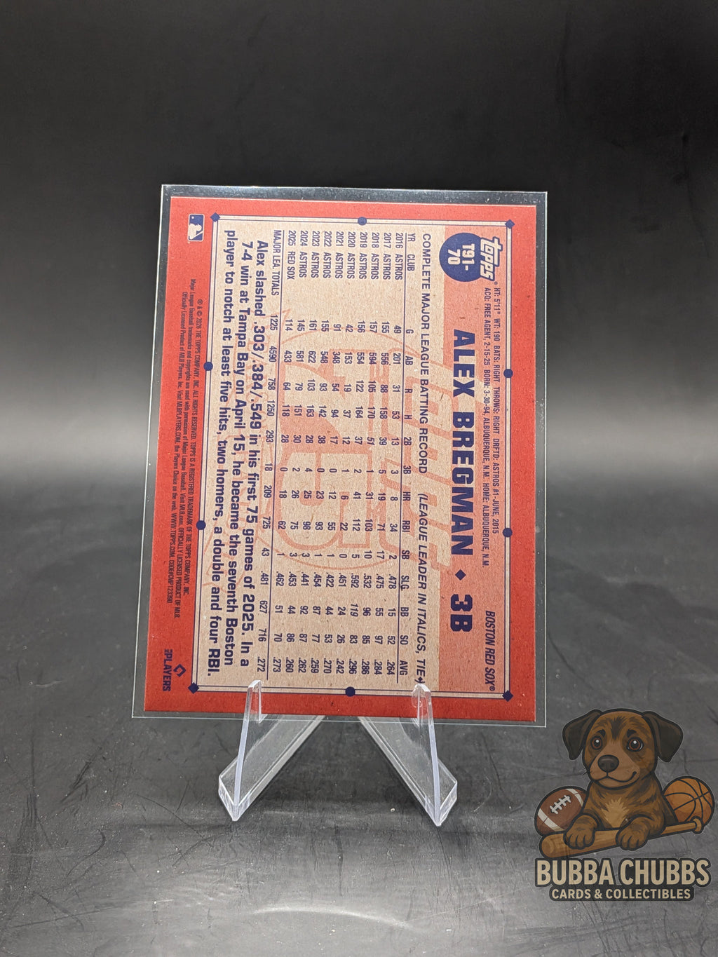 2026 Topps Series 1 Crackle Foil 1991 Topps Alex Bregman #T91-70