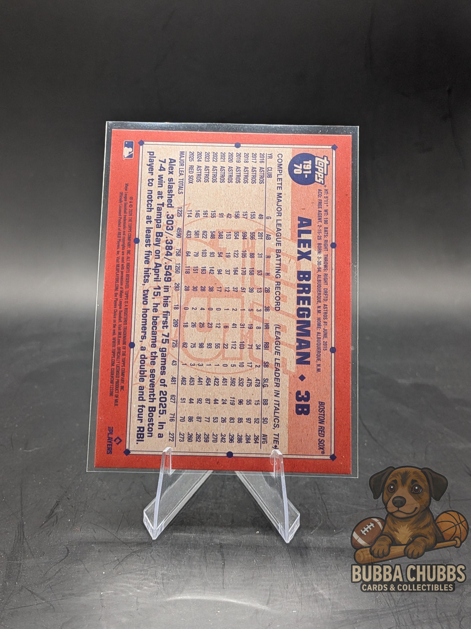 2026 Topps Series 1 Crackle Foil 1991 Topps Alex Bregman #T91-70