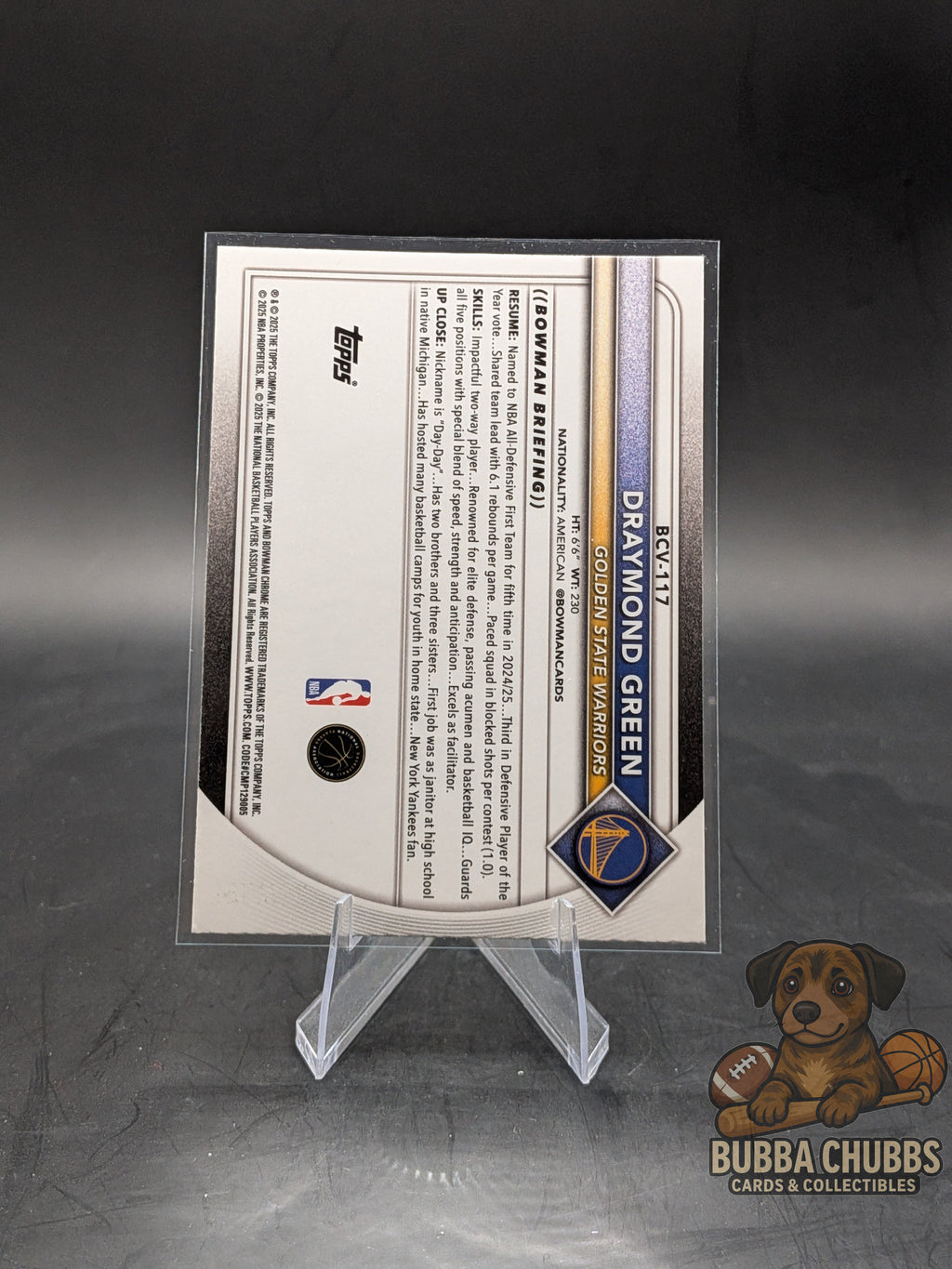 2025-26 Bowman Chrome Navy Mojo Draymond Green #BCV-117 /175