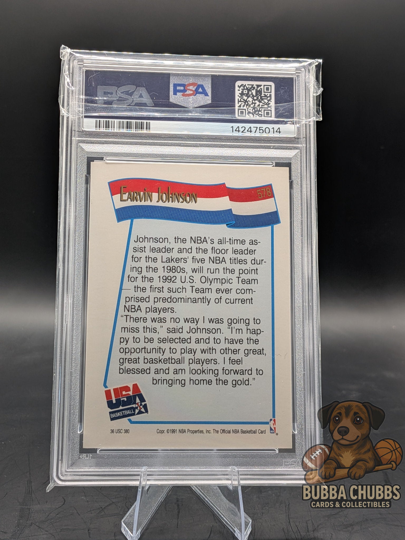 1991 Hoops Magic Johnson #578 PSA/DNA GEM MT 10 AUTO 10 - 1992 USA Dream Team