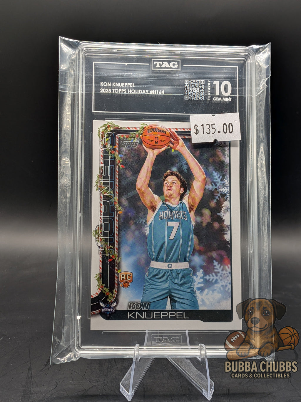 2025 Topps Holiday Kon Knueppel RC TAG Gem Mint 10 #H164