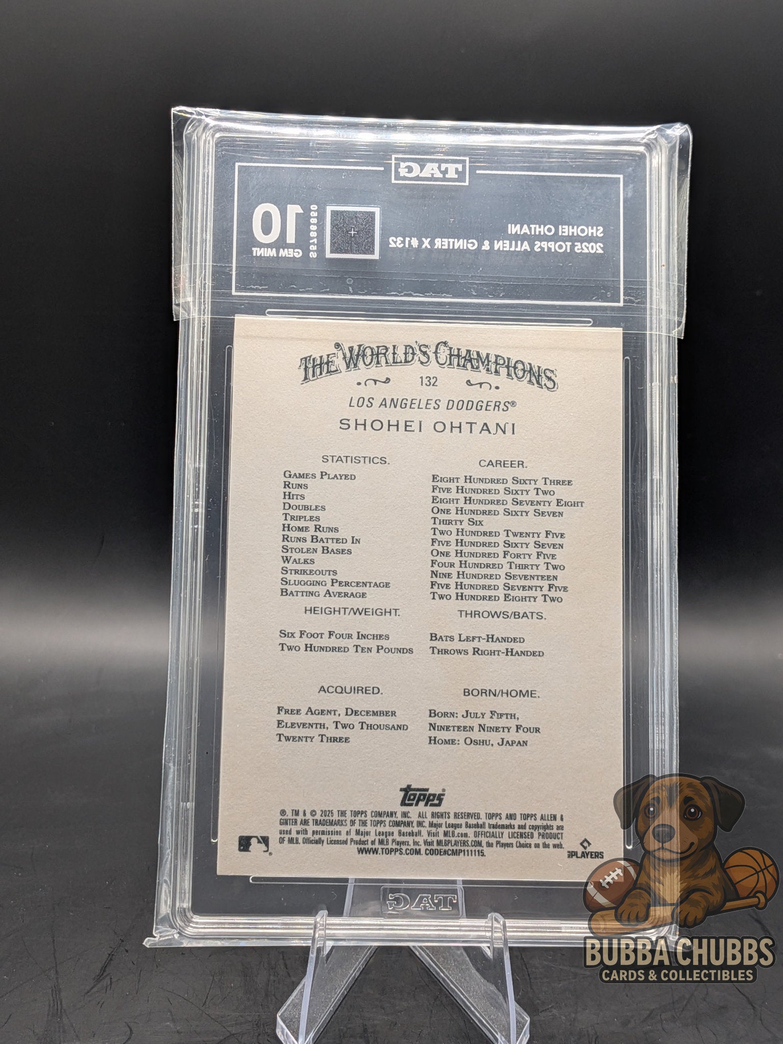2025 Topps Allen & Ginter X Shohei Ohtani #132 TAG Gem Mint 10